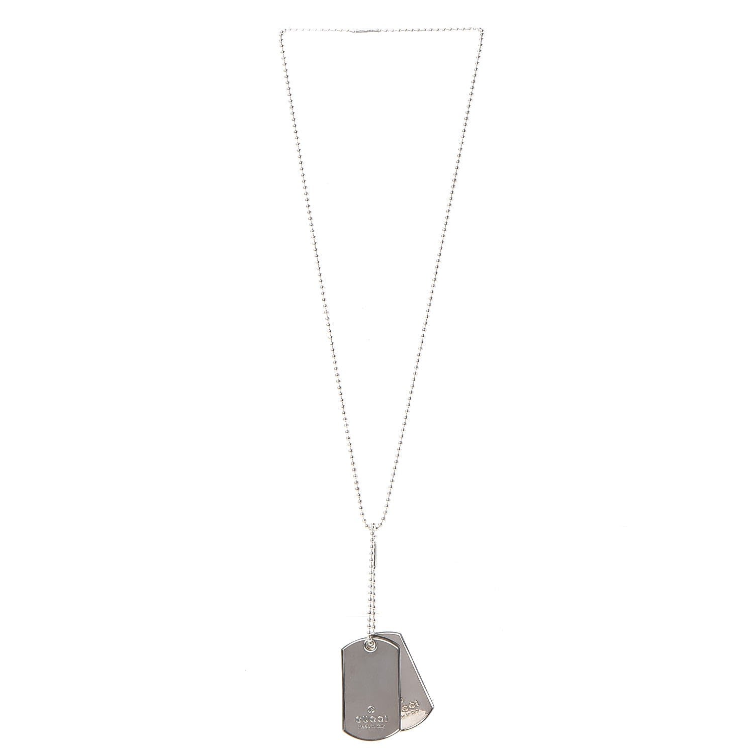 Gucci Sterling Silver Dog Tag Necklace 3 of 8