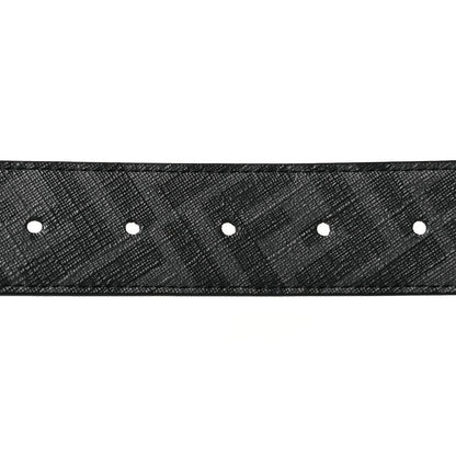 Fendi Cuoio Romano Glazed Fabric Enamel FF 1974 Reversible Belt 95 38 Black 5 of 8