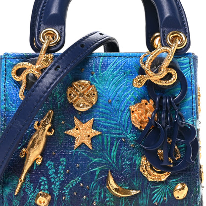 Christian Dior X LINA IRIS VIKTOR Calfskin Embellished Micro Lady Dior Art Blue Multicolor 6 of 9
