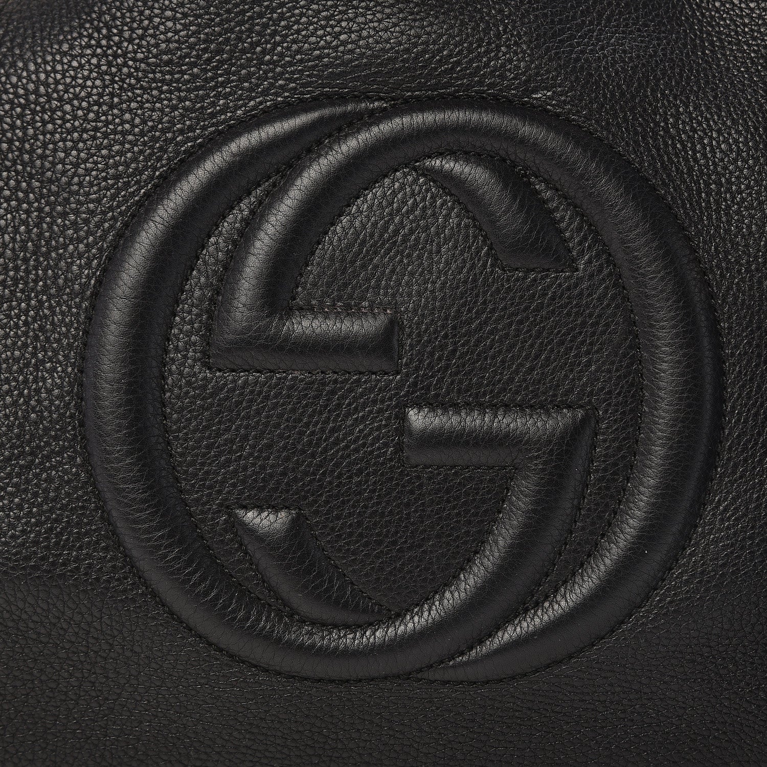 Gucci Pebbled Calfskin Medium Soho Chain Shoulder Bag Black 14 of 14