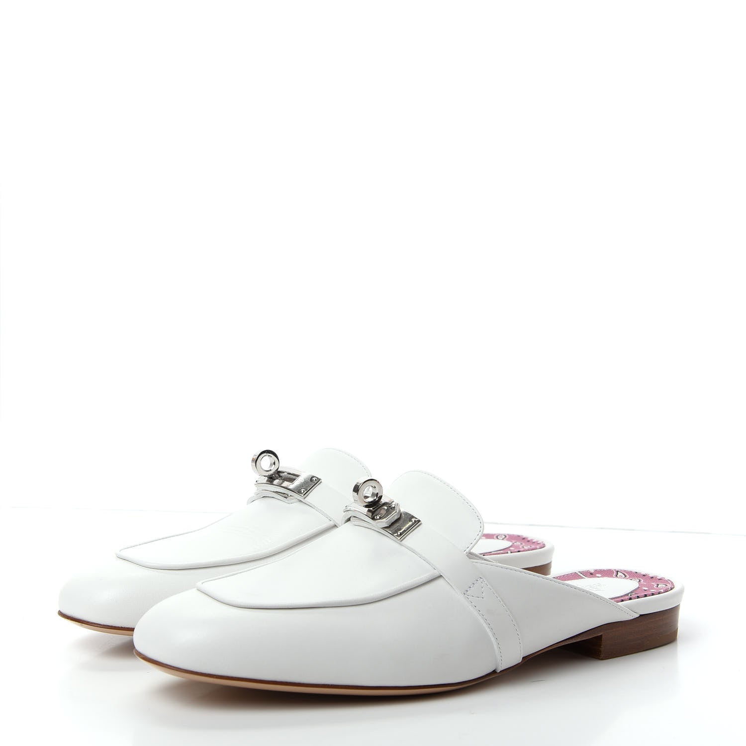 Hermes Calfskin Oz Mules 36.5 White 3 of 11
