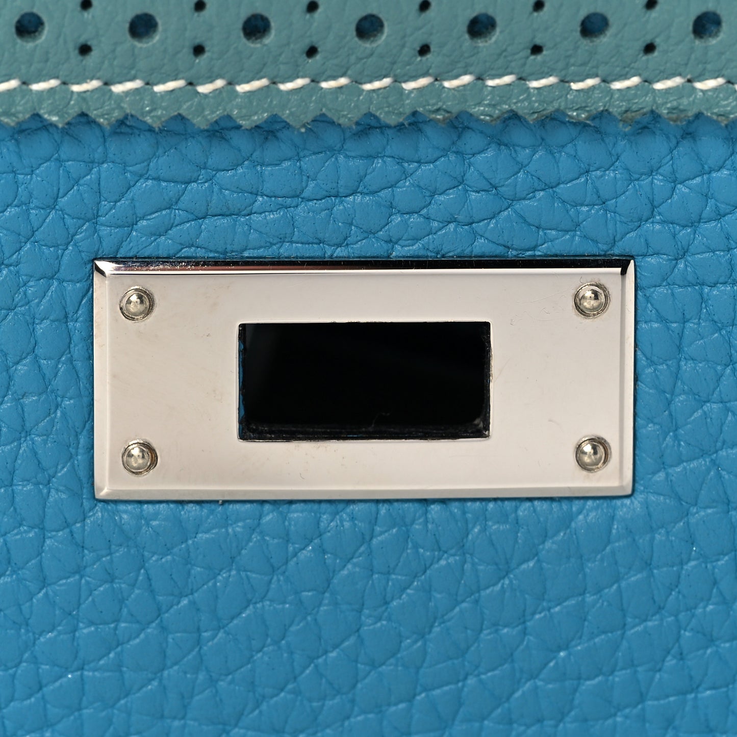 Veau Doblis Taurillon Clemence Evergrain Ghillies Kelly Retourne 32 Turquoise Ciel