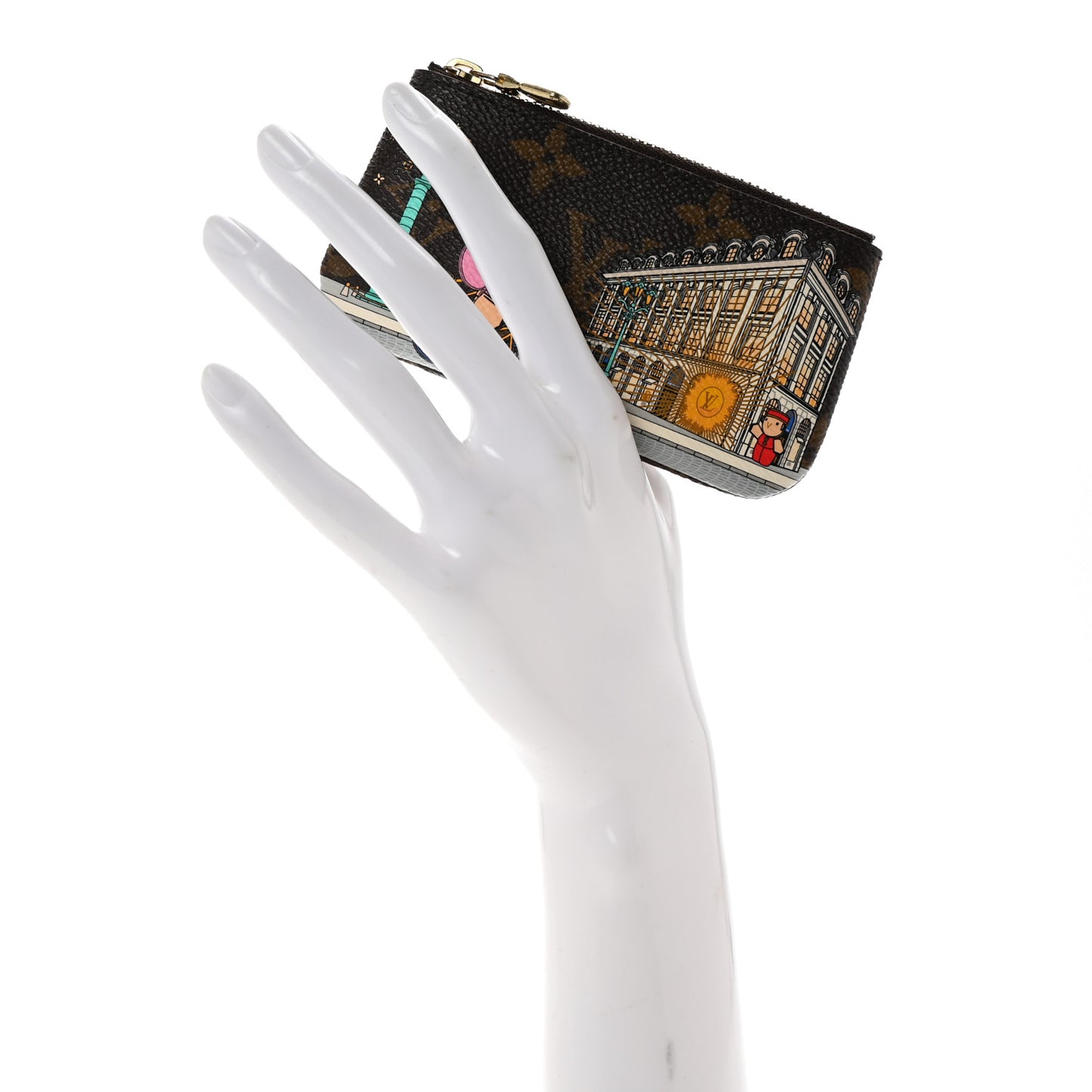 Monogram 2022 Christmas Animation Paris Key Pouch Pink