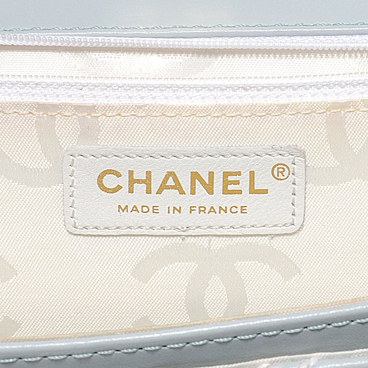 Chanel Leather Quilted Surpique Flap Light Blue 3 of 8