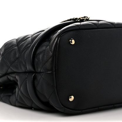 Chanel Caviar Quilted Large Rolled Up Bucket Drawstring Bag Black 8 of 10