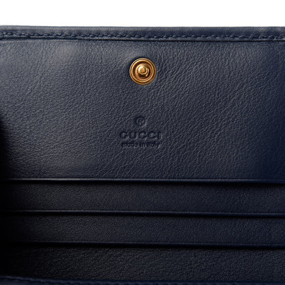 Gucci Canvas Flora Floral Trapuntata Zumi Card Case Wallet Great White Multicolor Blue Agata 6 of 7