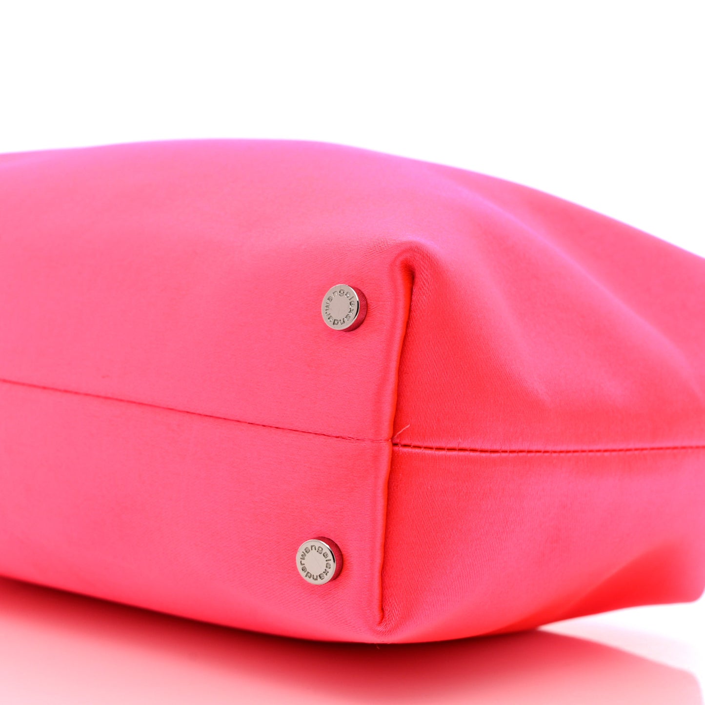 Satin Crystal Heiress Pouch Pink