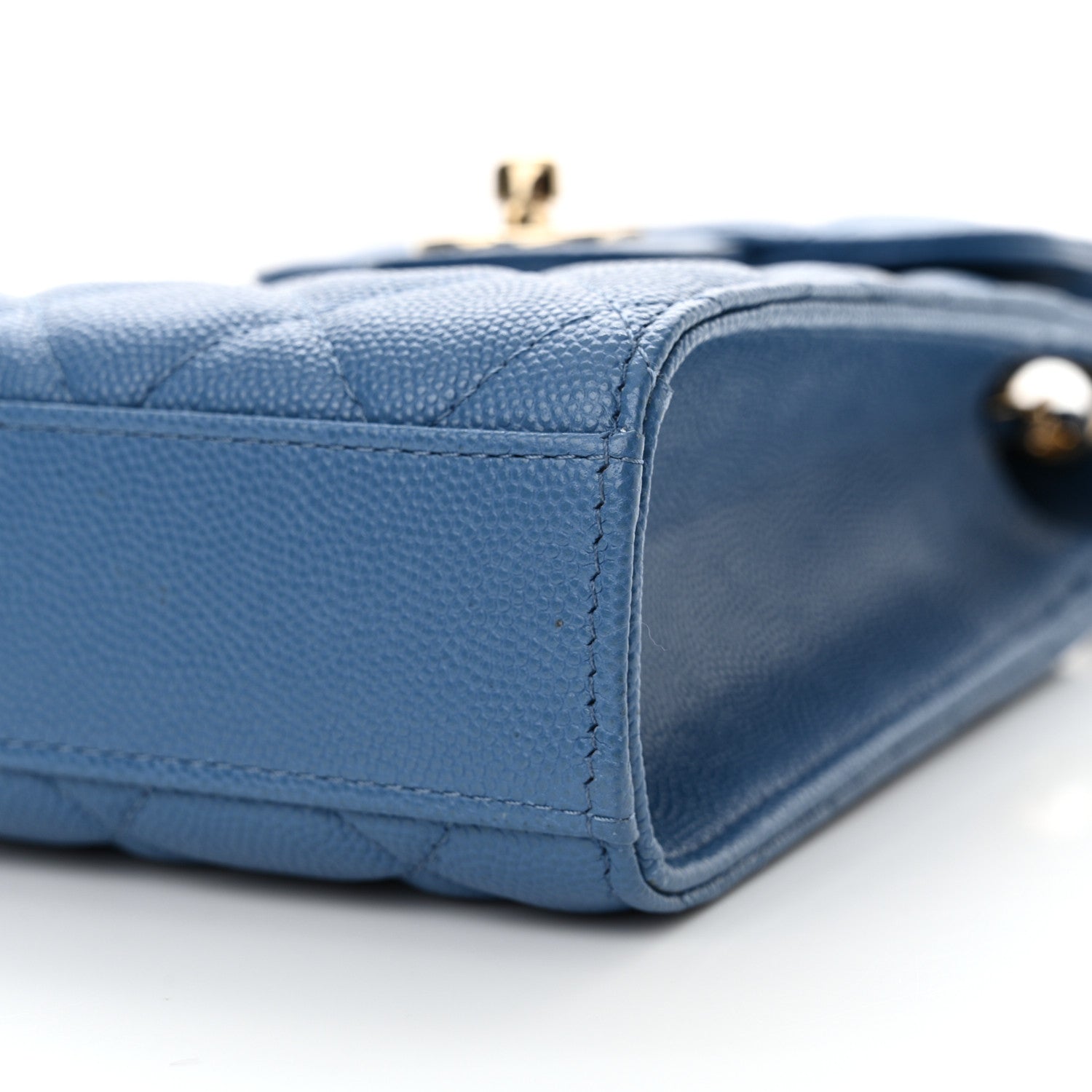 Chanel Caviar Quilted Classic Phone Holder Blue 11 of 13