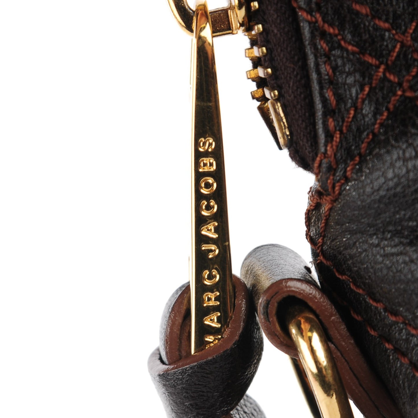 Lacquered Goatskin Quilting Class Satchel Truffle