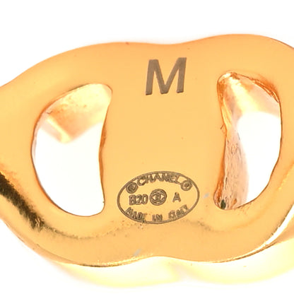 Chanel Pearl CC Cuff Bracelet M Gold Pearly White 4 of 4