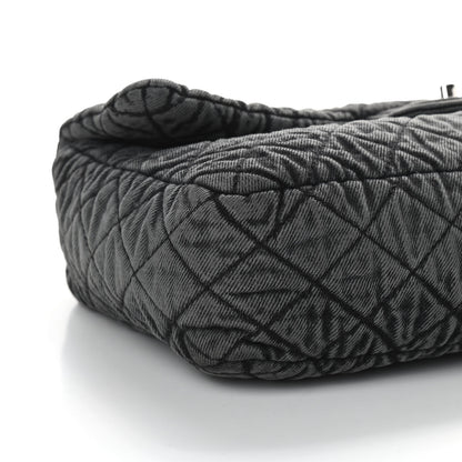 Chanel Denim Quilted Denimpression Flap Grey Black 7 of 9