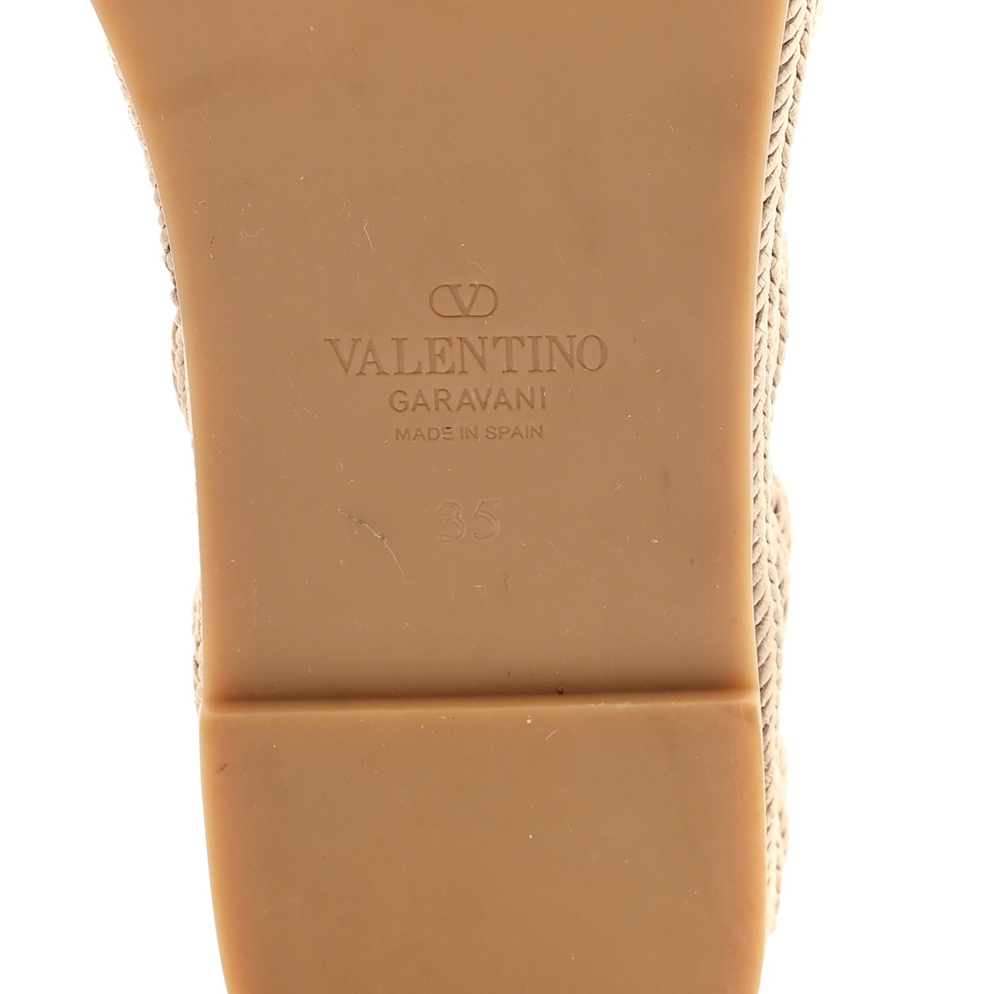 Calfskin Vlogo Signature Cherryfic Pattern Wedge Espadrille Sandals 35 Natural Red