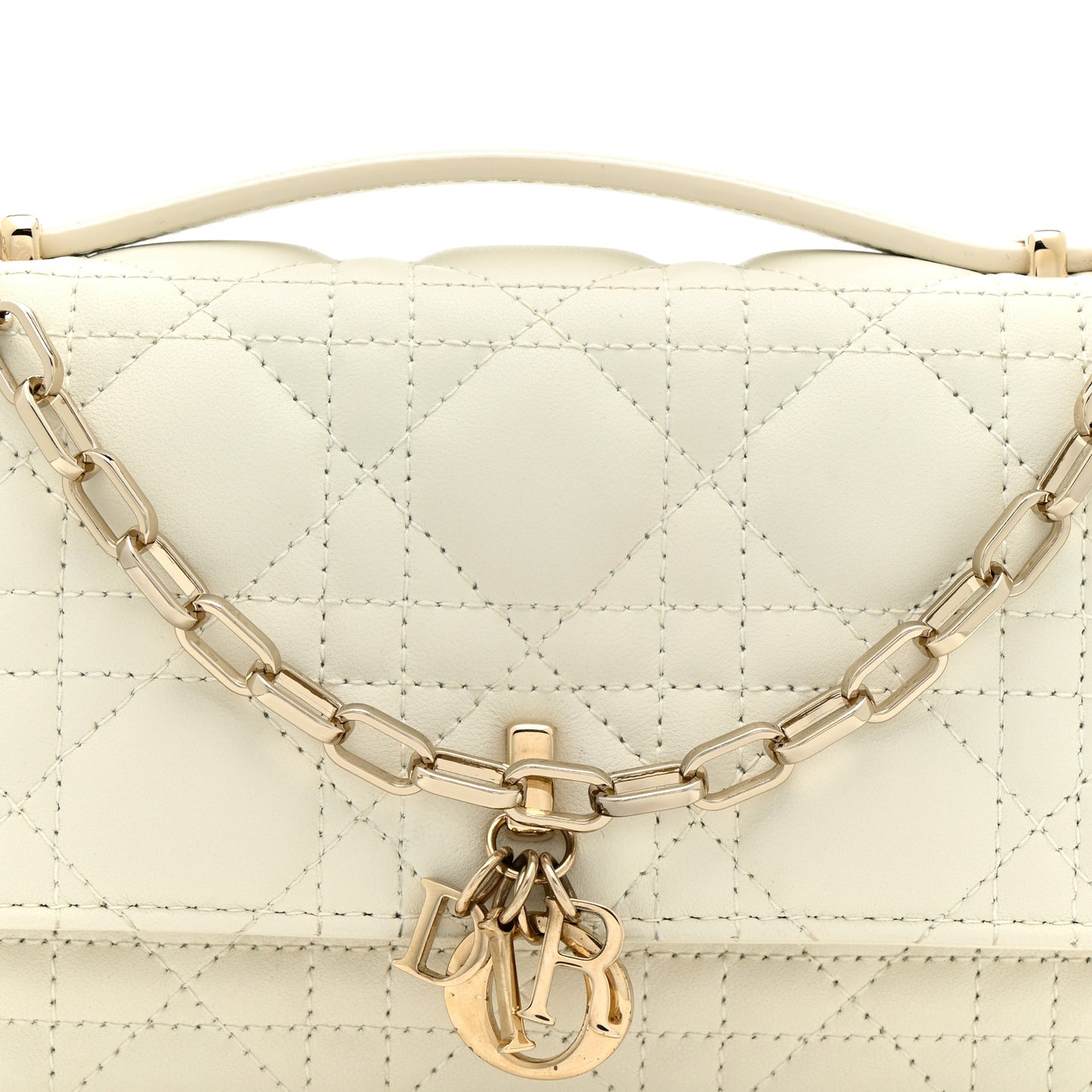 Lambskin Cannage Mini My Dior Bag Latte