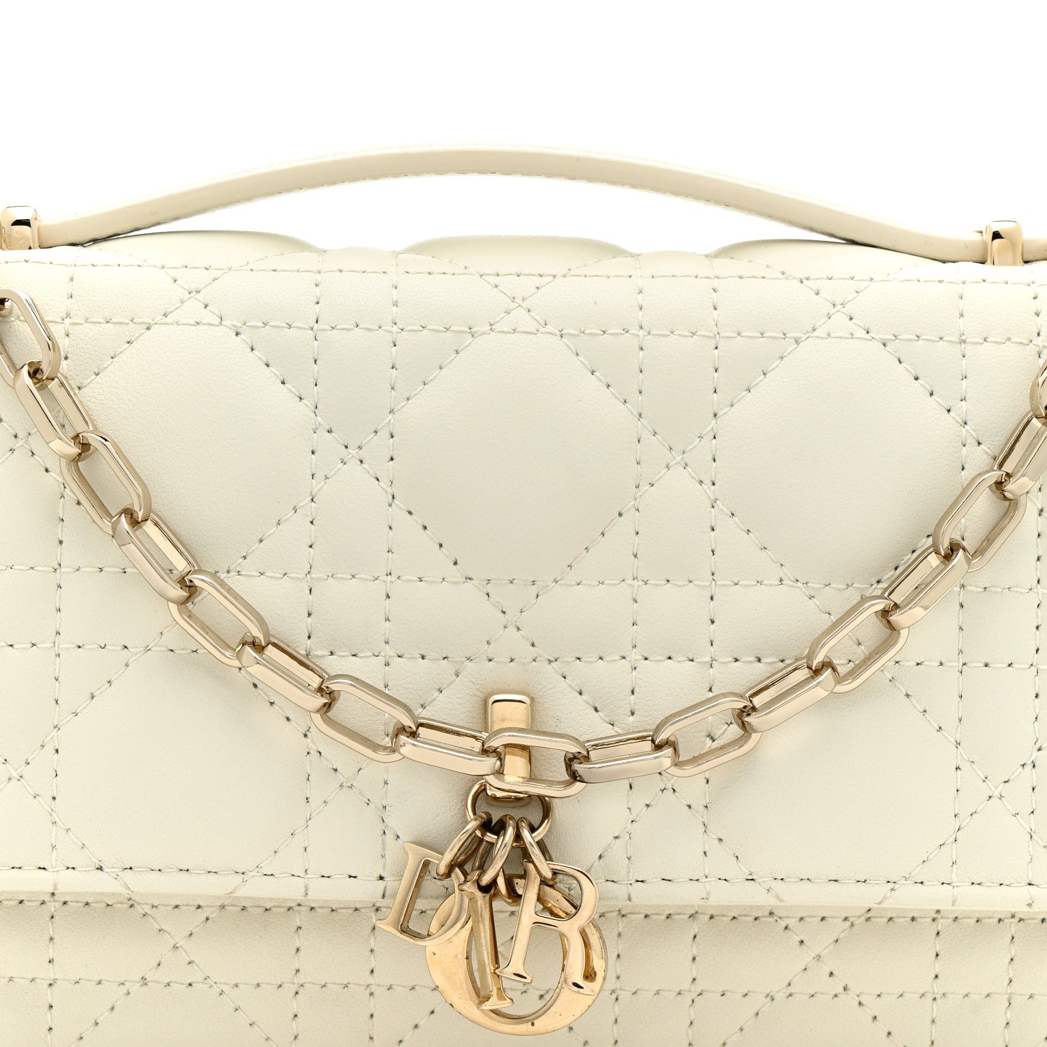 Christian Dior Lambskin Cannage Mini My Dior Bag Latte 8 of 11
