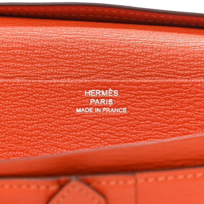 Hermes Chevre Mysore Bearn Gusset Wallet Feu 6 of 7
