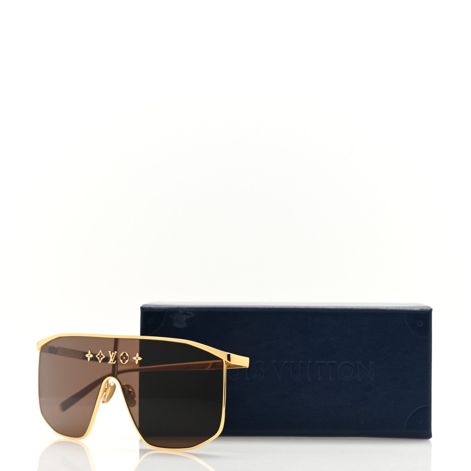 Louis Vuitton Metal LV Golden Mask Sunglasses Z1717U Gold 8 of 8