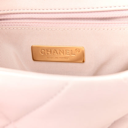 Chanel Lambskin Quilted Medium Chanel 19 Flap Light Pink 6 of 11