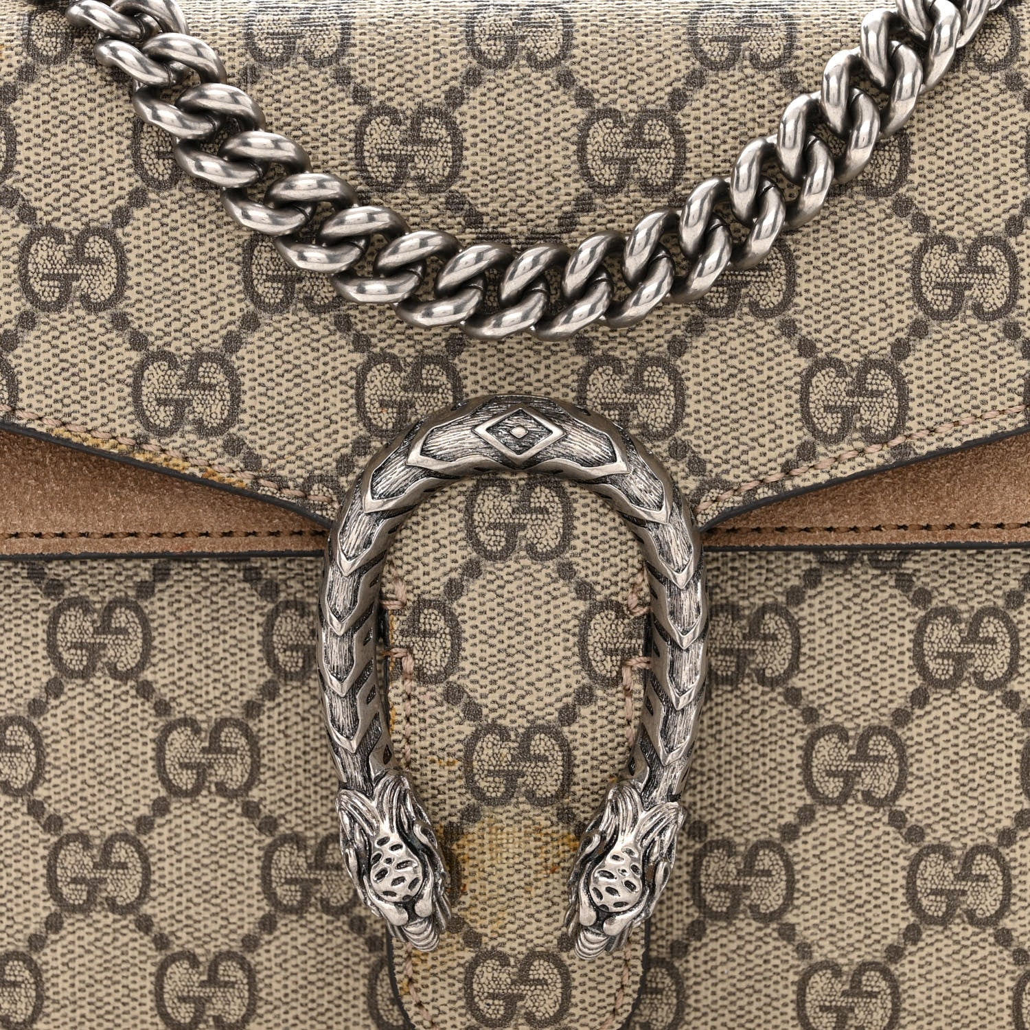 Gucci GG Supreme Monogram Mini Dionysus Shoulder Bag Taupe 8 of 17
