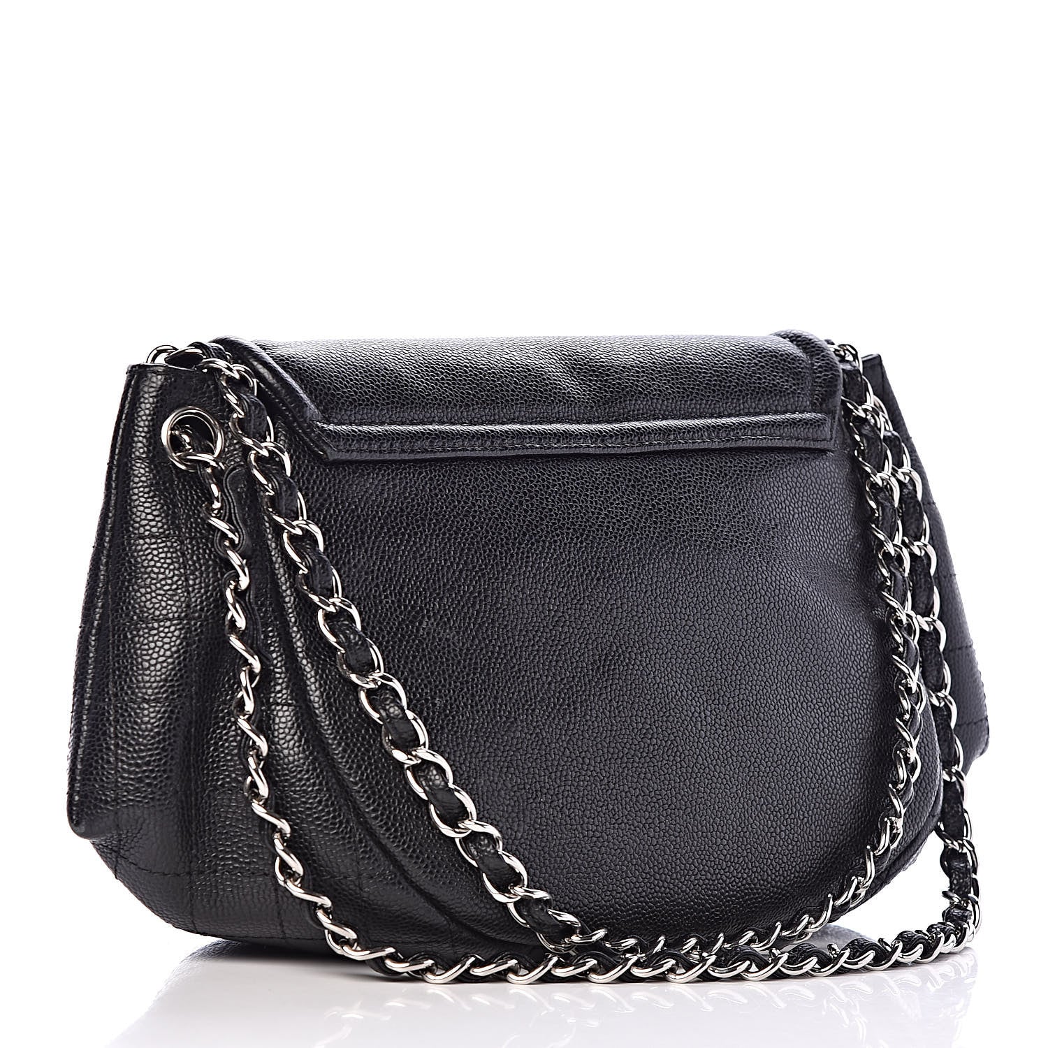 Chanel Caviar Half Moon Large Flap Black 4 of 12