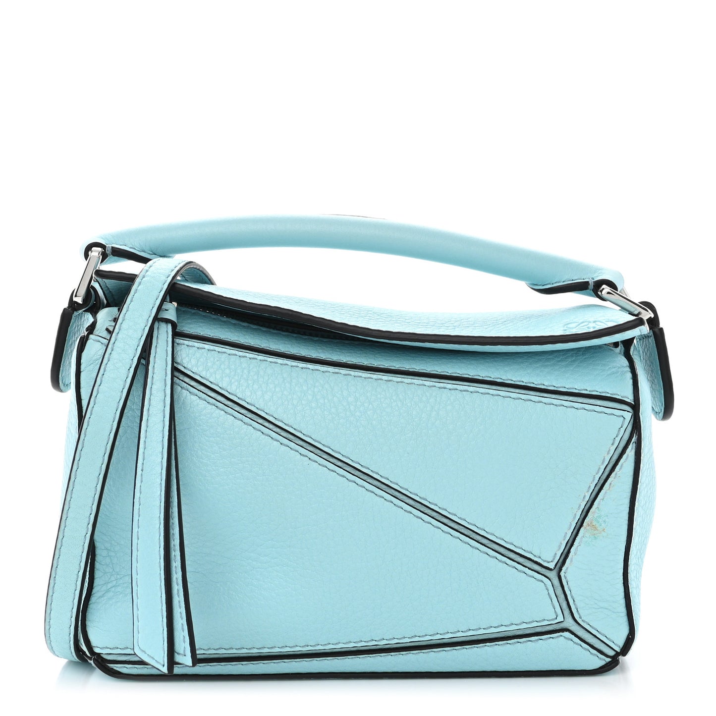 Calfskin Mini Puzzle Bag Light Blue