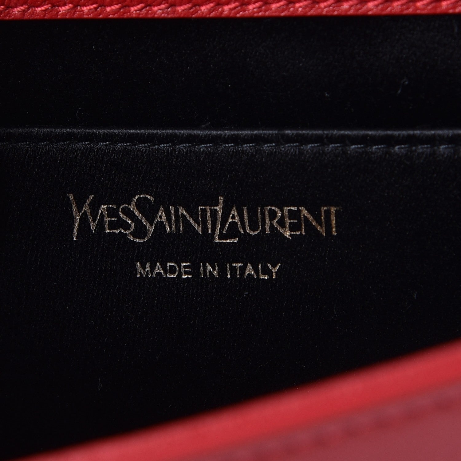 Saint Laurent Calfskin Monogram Large Belle De Jour Clutch Red 6 of 7