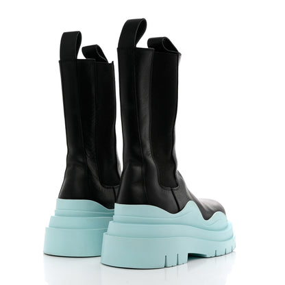 Bottega Veneta Calfskin The Tire Chelsea Boots 36.5 Black Pale Blue 4 of 8