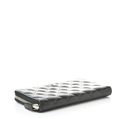 Chanel Caviar Quilted Large Gusset Zip Around Wallet Black 4 of 8