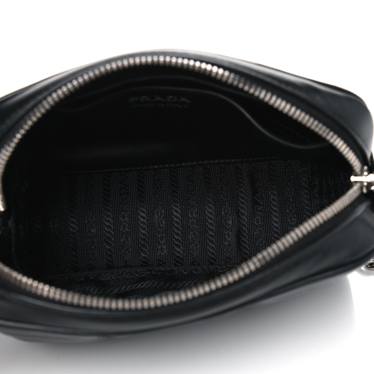 Prada Soft Calfskin Diagramme Crossbody Bag Black 4 of 5