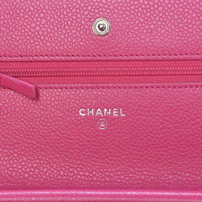 Chanel Caviar Quilted Wallet on Chain WOC Pink 6 of 12