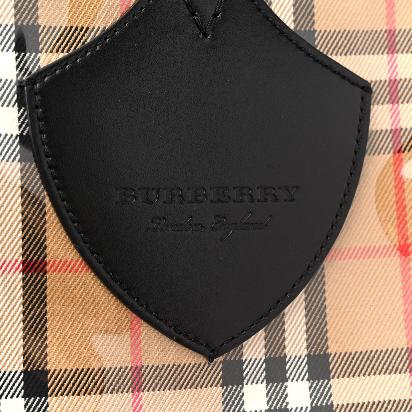 Vintage Check Transparent The Giant Reversible Tote Black