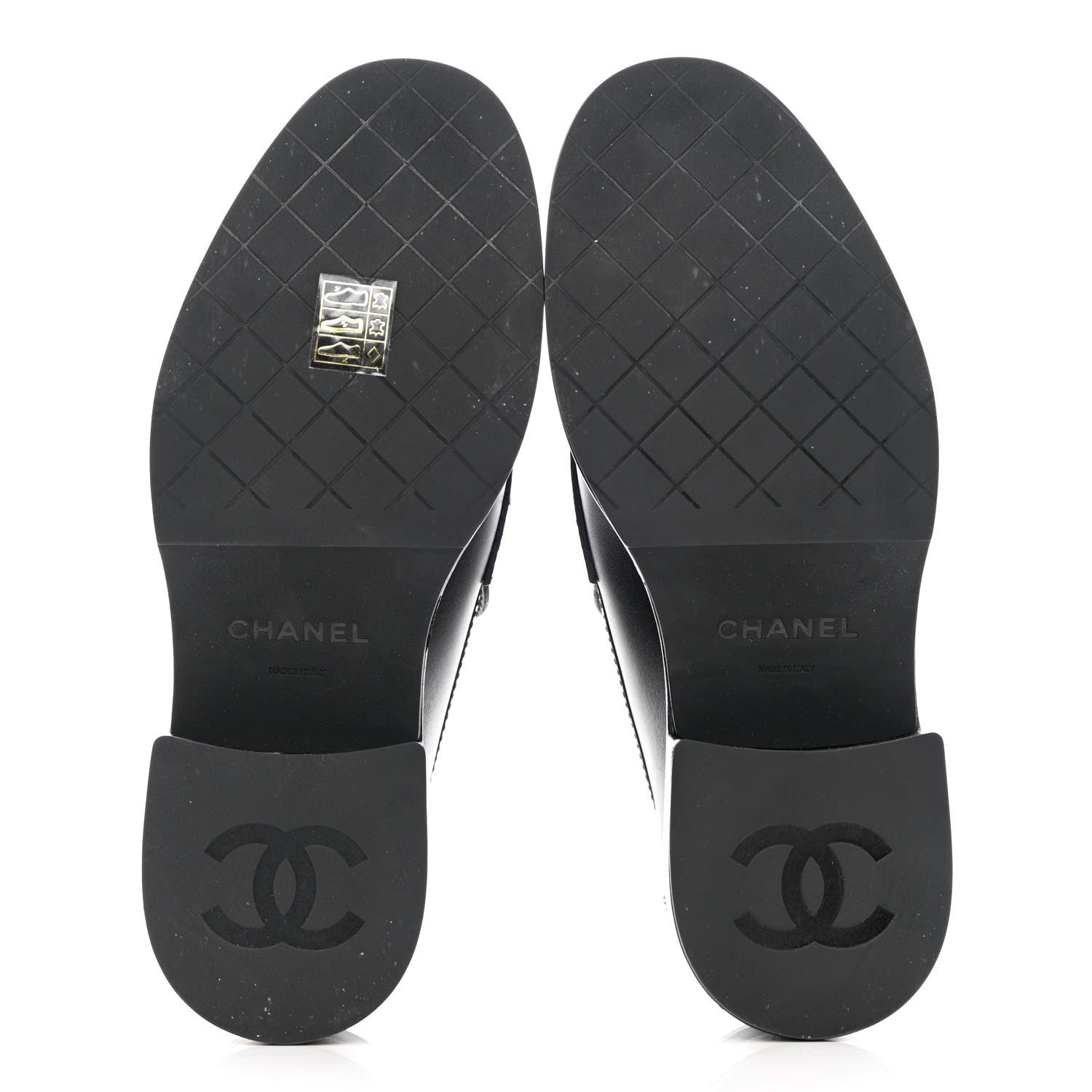 Chanel Calfskin CC Platform Loafers 37 Black 5 of 11
