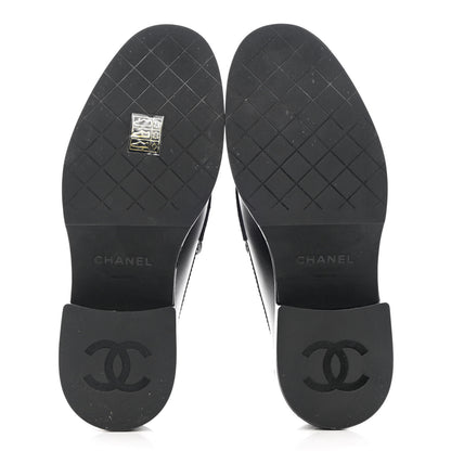Chanel Calfskin CC Platform Loafers 37 Black 5 of 11