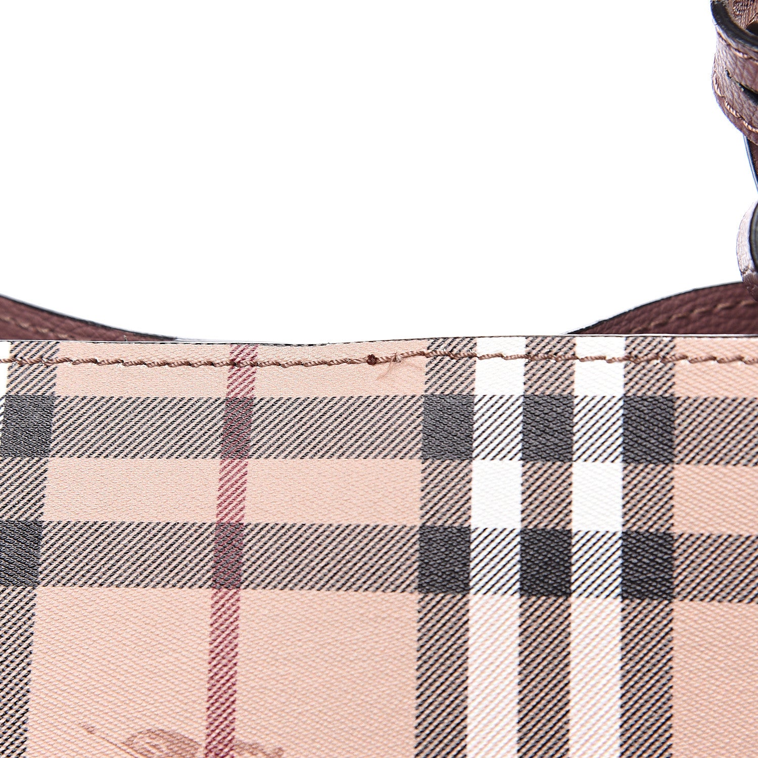 Burberry Haymarket Check Colours Small Lorne Bucket Crossbody Light Elderberry 8 of 11