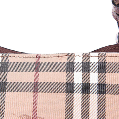 Burberry Haymarket Check Colours Small Lorne Bucket Crossbody Light Elderberry 8 of 11