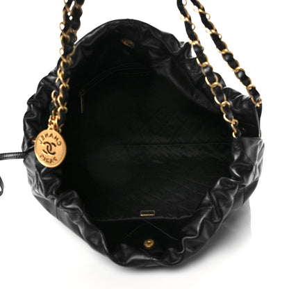 Chanel Shiny Calfskin Quilted Chanel 22 Black 6 of 12