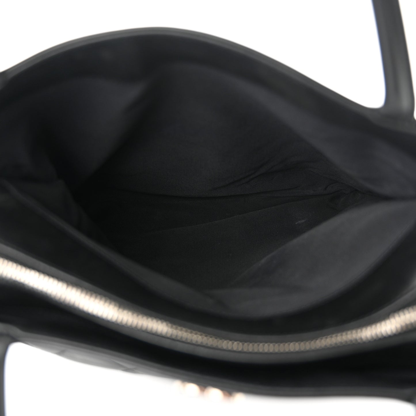 Lambskin Quilted Shopping Tote Black