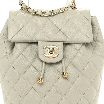 Chanel Caviar Quilted Mini Urban Spirit Backpack Light Grey 8 of 10