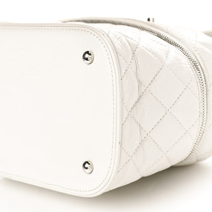 Chanel Crumpled Calfskin PVC Quilted Backpack White 10 of 17