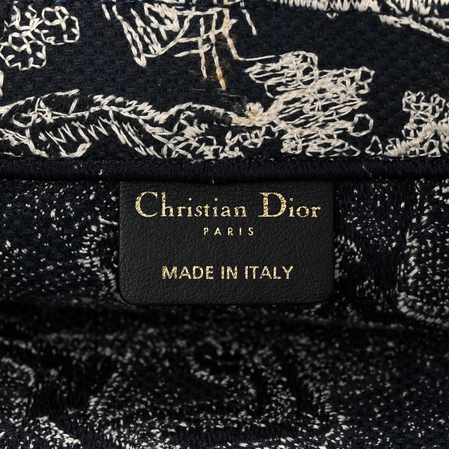 Christian Dior Canvas Embroidered Medium Toile De Jouy Reverse Book Tote Blue 6 of 10