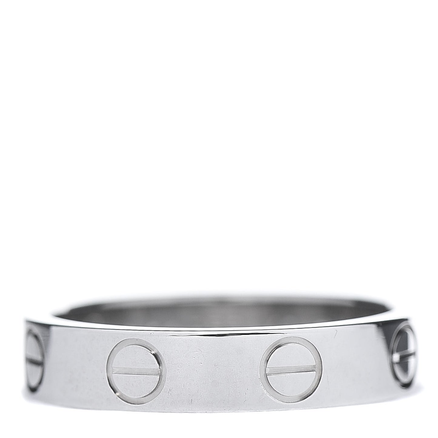 18K White Gold 3.5mm LOVE Wedding Band Ring 48 4.5