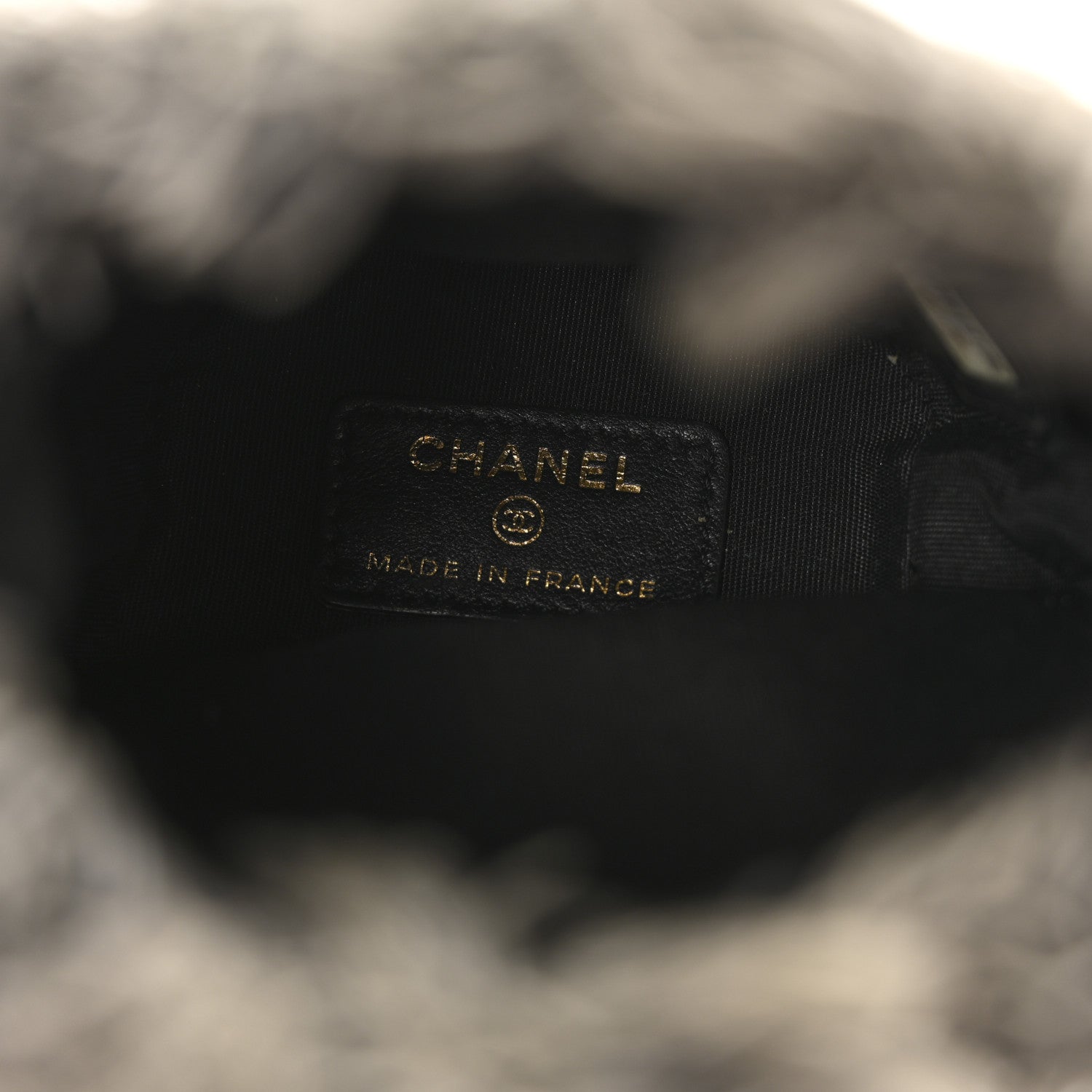 Chanel Denim Quilted Mood Mini Bucket With Chain Black Multicolor 5 of 11