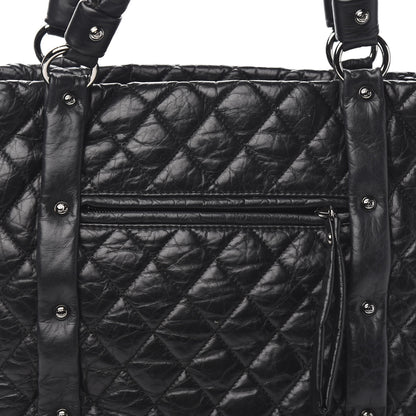 Chanel Distressed Lambskin Vintage Ligne Lady Braid Tote Black 9 of 9