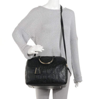 Louis Vuitton Calfskin Embossed Speedy Cube 30 Black 2 of 8
