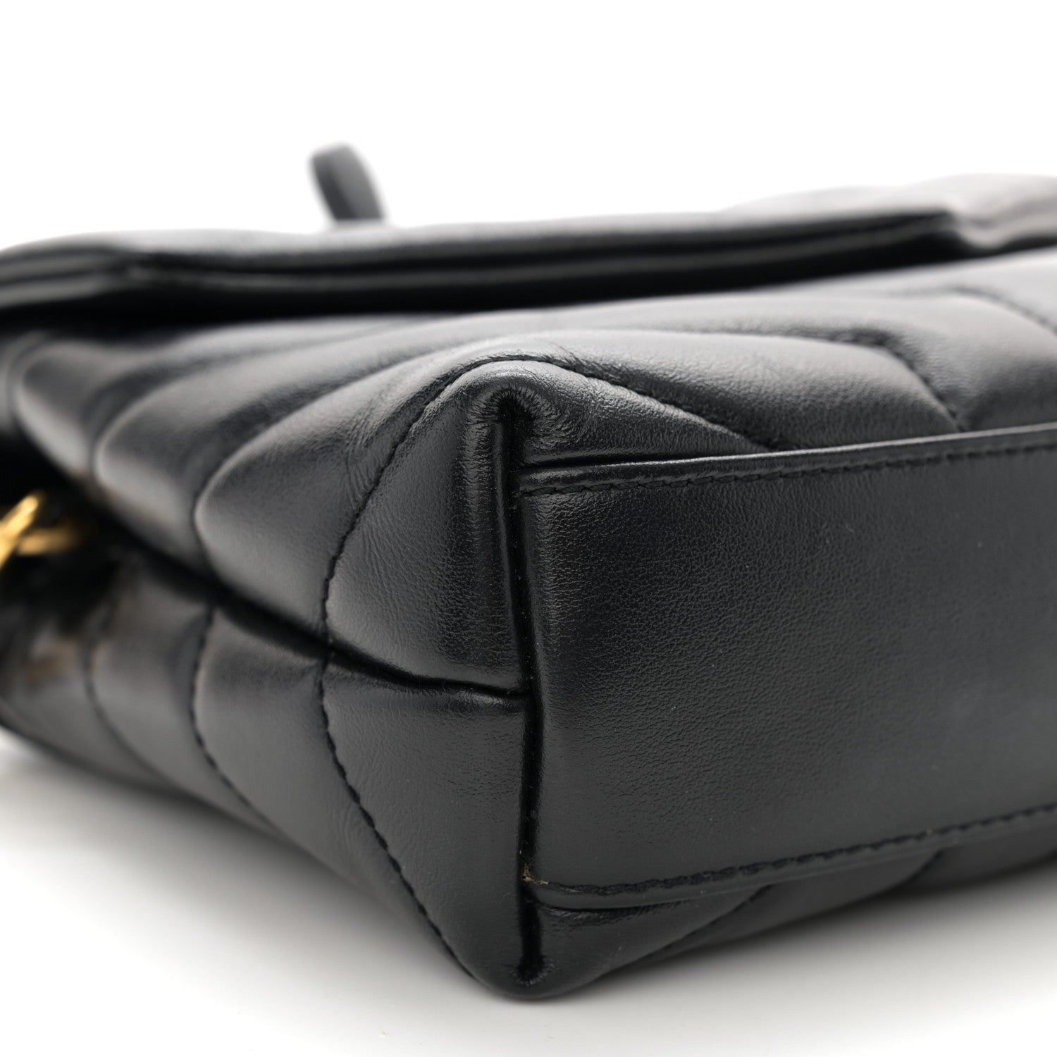 Saint Laurent Calfskin Y Quilted Monogram Toy Loulou Crossbody Bag Black 10 of 12