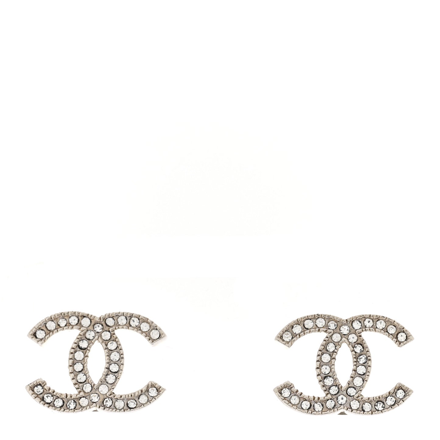 Crystal CC Earrings Silver