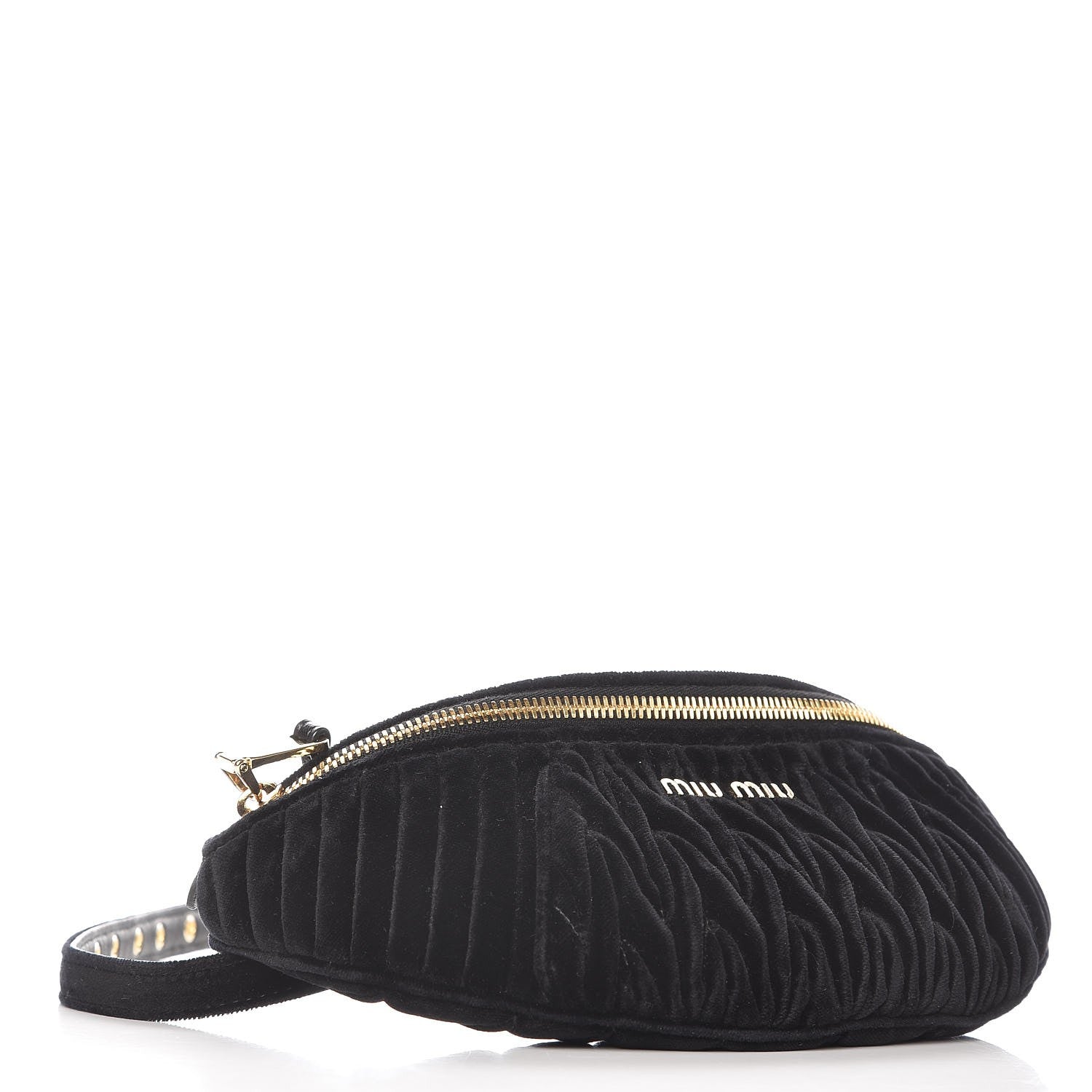 Miu Miu Velvet Matelasse Belt Bag Nero Black 6 of 9
