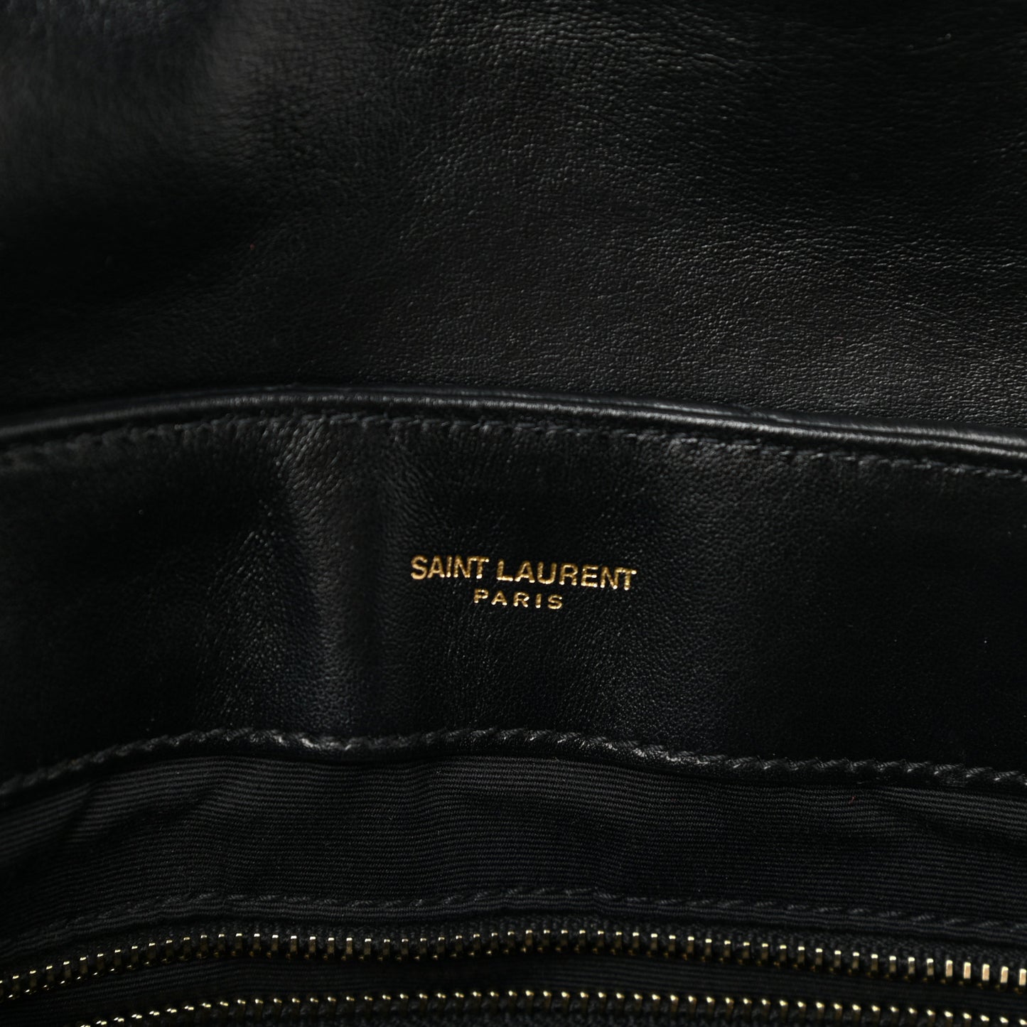 Calfskin Y Quilted Monogram Medium Loulou Chain Satchel Black