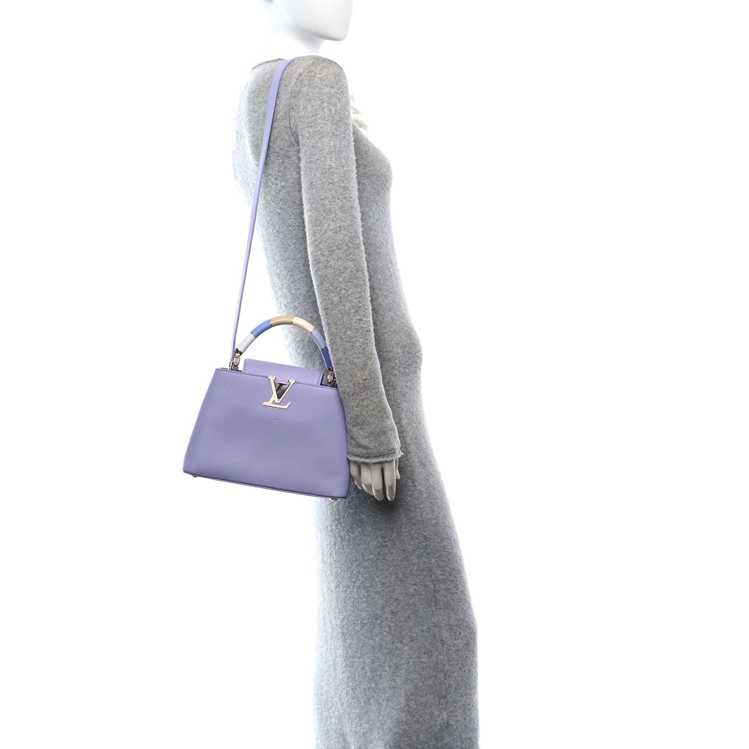 Louis Vuitton Taurillon Kintsugi Capucines BB Iris 2 of 9
