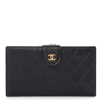 Chanel Caviar Stitched French Wallet Black 1 of 12