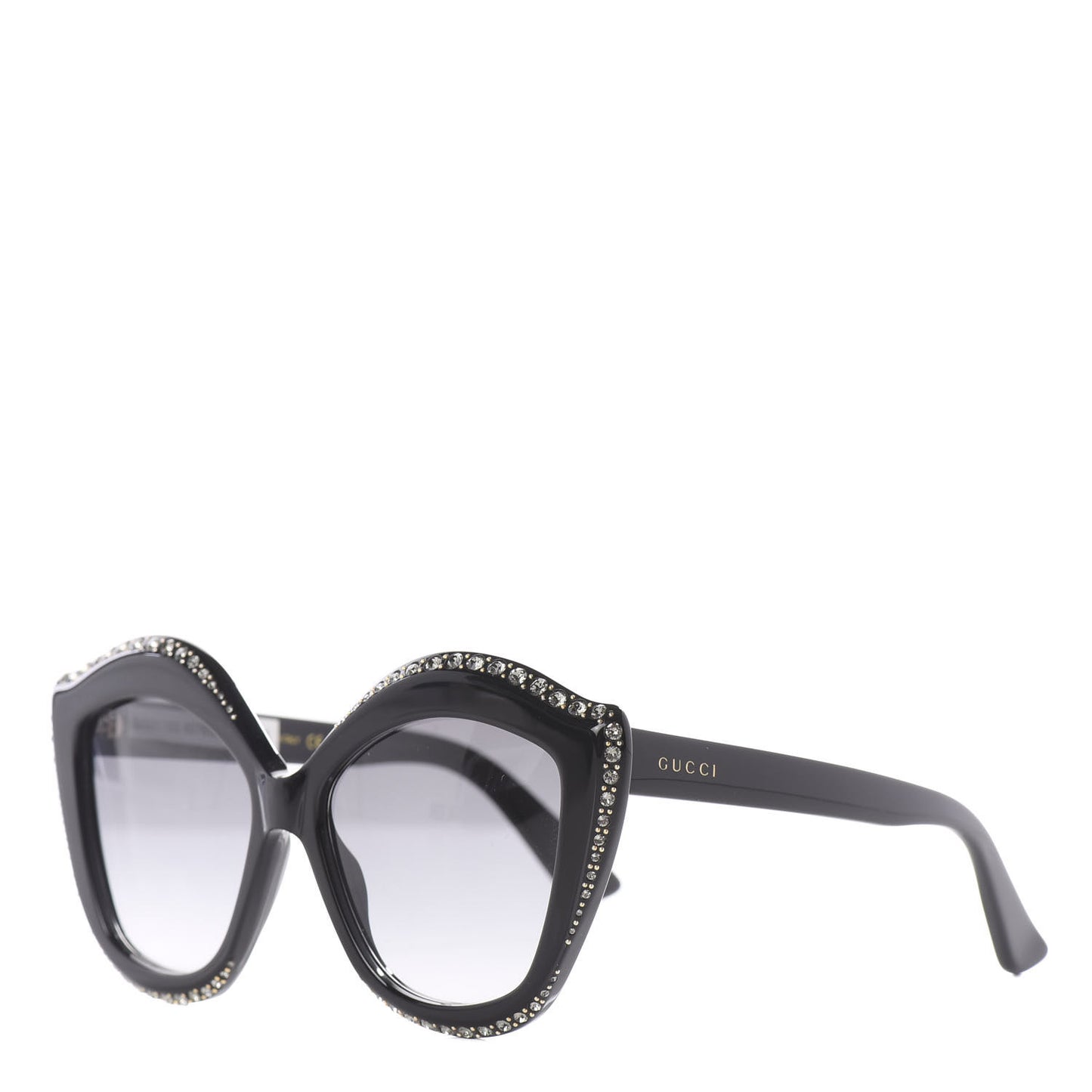 Crystal Cat Eye GG0118S Sunglasses Black